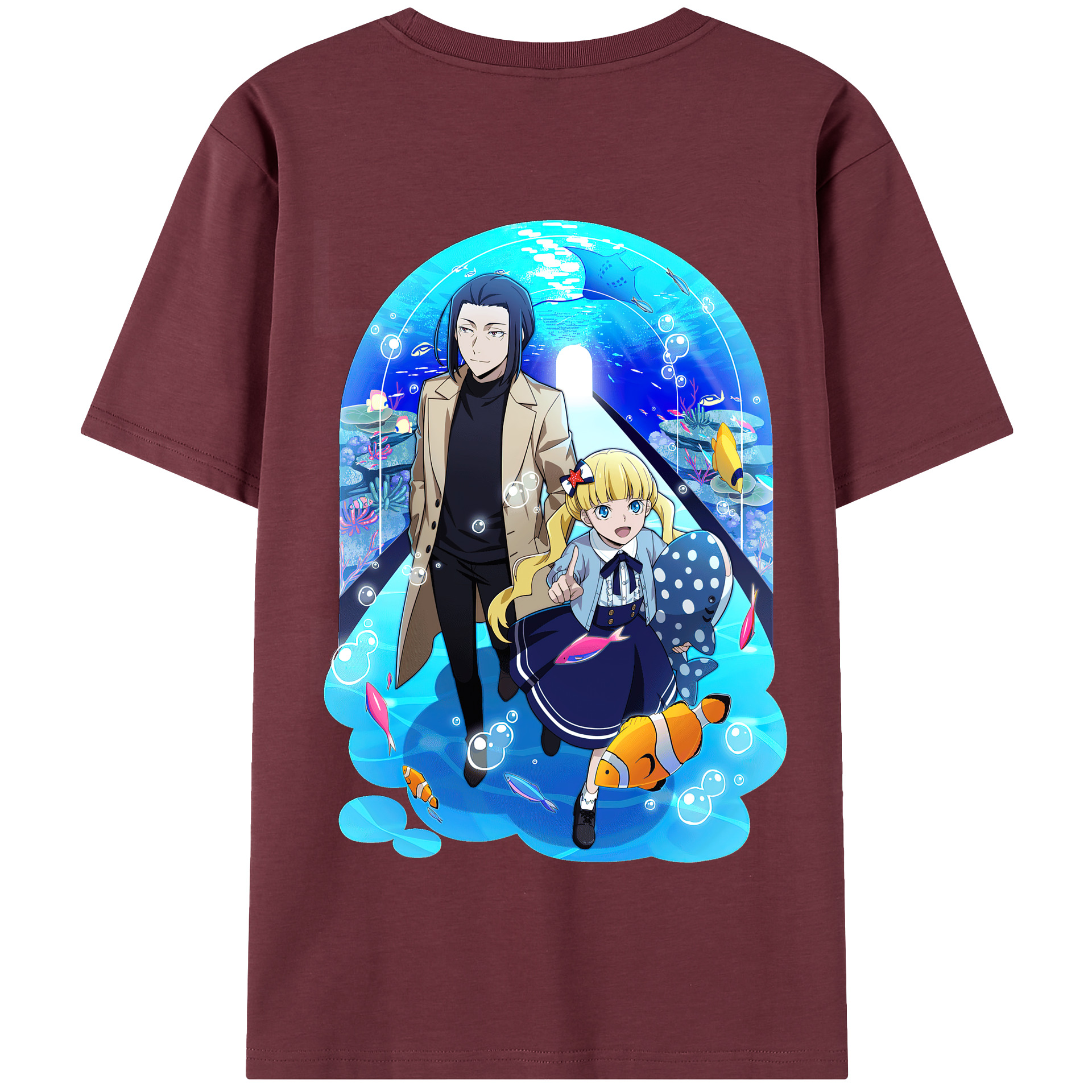 （画像用） 文豪ストレイドッグス Bungo Stray Dogs 綿100％半袖Tシャツ（背面プリント）